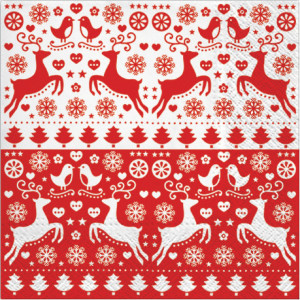 CACTUS Serviette à motif de Noël 