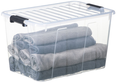 plast team Boîte de rangement HOME BOX, 52 l, transparent