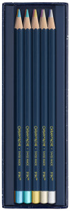 CARAN D'ACHE Crayons de couleur COSMIC BLUE, présentoir