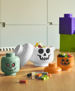 LEGO Mini-Aufbewahrungskopf STORAGE HEAD SILLY, 360 ml, gelb