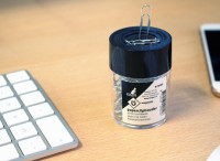 kangaro Distributeur de trombones, rond, transparent/noir kangaro Distributeur de trombones, rond, transparent/noir