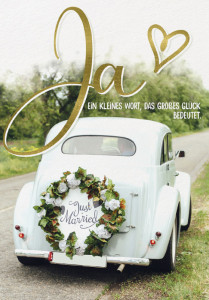 Carte de mariage Cactus « Deux oiseaux avec curs »