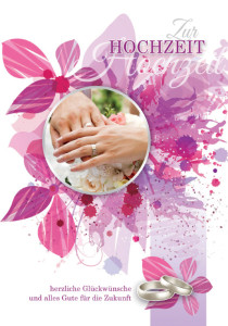 Carte de mariage Cactus « Deux oiseaux avec curs »