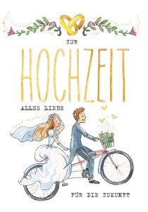 Carte de mariage Cactus « Deux oiseaux avec curs »