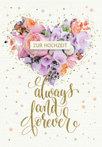 Carte de mariage Cactus « Deux oiseaux avec curs »