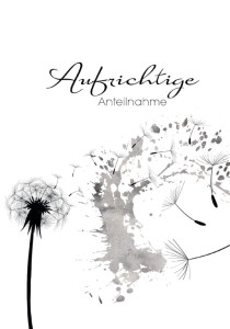 Carte de condoléances Cactus « Sentiers de pissenlits »