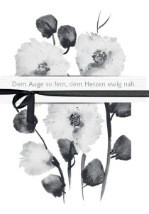 Carte de condoléances Cactus « Fleurs blanches »