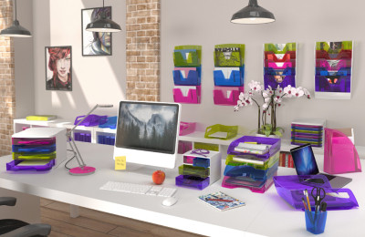 CEP Porte-revues HAPPY, format A4, couleurs assorties