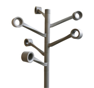 UNiLUX Portemanteau BOURGEON, (H)1.740 mm, gris métallisé