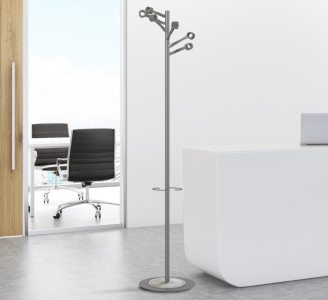 UNiLUX Portemanteau BOURGEON, (H)1.740 mm, gris métallisé