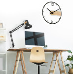 UNiLUX Horloge murale à quartz CIRCLE, noir/bambou UNiLUX Horloge murale à quartz CIRCLE, noir/bambou