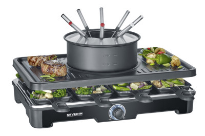SEVERIN Appareil à raclette et fondue RG 2347, 1.400 watts