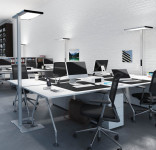 Lampadaire LUCTRA VITAWORK 12, argent métallisé / noir Lampadaire LUCTRA VITAWORK 12, argent métallisé / noir