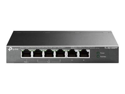 TP-Link : 6-PORT GIGABIT DESKTOP SWITCH avec 3-PORT POE+ et 1-PORT POE+