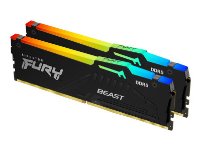 Kingston : 32GB DDR5 6000MT/S CL30 DIMM kit OF 2 FURY BEAST RGB XMP