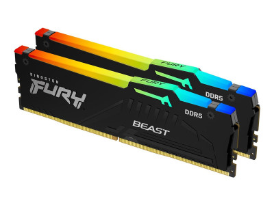 Kingston : 32GB DDR5 6000MT/S CL30 DIMM kit OF 2 FURY BEAST RGB EXPO