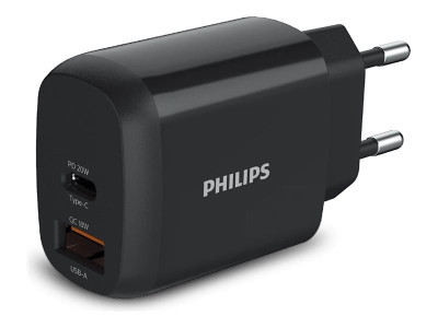 MCL Samar : PHILIPS - 18W AC CHARGER 1 USB-TYPE-C et 1 USB-A PORT