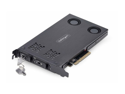 Startech : DUAL M.2 NVME SSD TO PCIE X8 - REMOVABLE MOBILE RACK/BACKPLANE