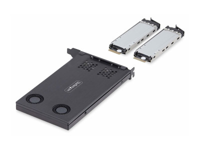 Startech : DUAL M.2 NVME SSD TO PCIE X8 - REMOVABLE MOBILE RACK/BACKPLANE