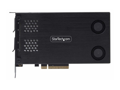 Startech : DUAL M.2 NVME SSD TO PCIE X8 - REMOVABLE MOBILE RACK/BACKPLANE