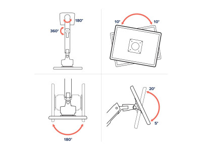 Ergotron : HX ARM avec VERY HEAVY DUTY PIVOTDESK MOUNT MBK
