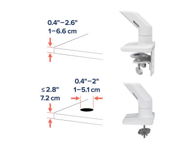 Ergotron : HX ARM avec VERY HEAVY DUTY PIVOTDESK MOUNT MBK