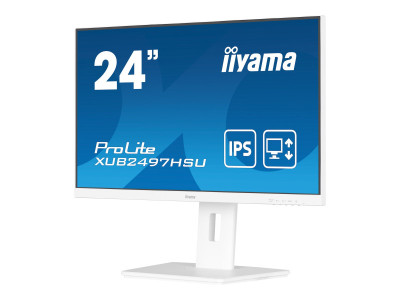 Iiyama : XUB2497HSU-W2 23.8IN IPS FHD 300CD/HDMI/DP/2USB/HP/HAS avec HITE