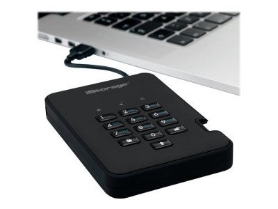 iStorage : DISKASHUR2 SSD 256-BIT 8TB - IS-DA2-256-SSD-8000-B