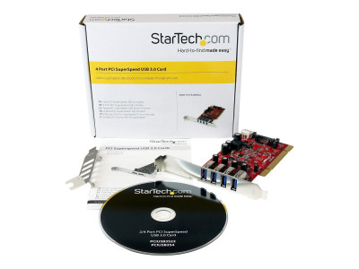 Startech : QUAD PORT PCI SUPERSPEED USB 3 carte CONTROLLEURS avec SATA POWER