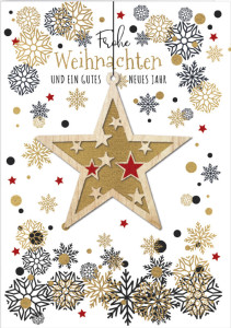 Carte de Noël Cactus « Bonhomme de neige », avec application en bois