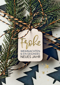 Carte de Noël CACTUS « Arbres argentés »