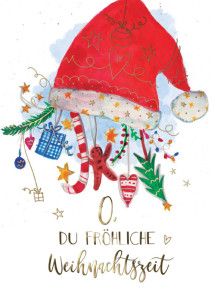 Carte de Noël CACTUS « Bougies rouges »