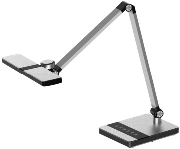 Hansa Lampe de bureau à LED Nimbus, pied, argent