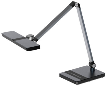 Hansa Lampe de bureau à LED Nimbus, pied, argent