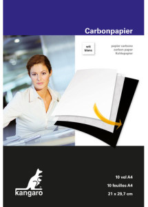 kangaro Papier carbone, A4, 10 feuilles, blanc