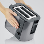 SEVERIN Grille-pain 2 tranches AT 9573, Stone Grey SEVERIN Grille-pain 2 tranches AT 9573, Stone Grey