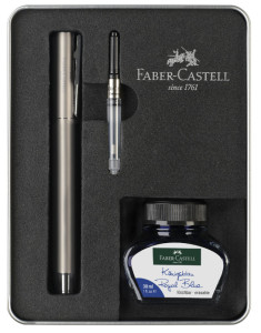 FABER-CASTELL Set d'écriture NEO Slim Acier, mat