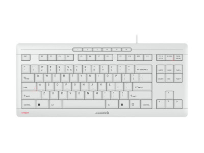 Cherry : STREAM KEYBOARD TKL US-INTL PALE GREY