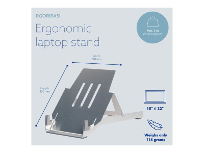 R-Go Tools : R-GO RISER BASIC LAPTOP STAND SILVER