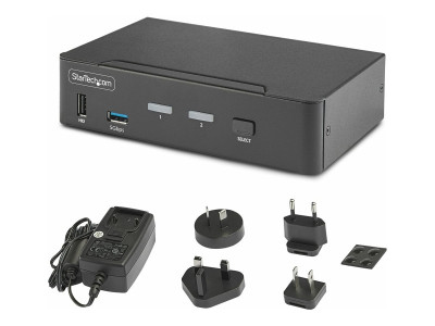 Startech : 2-PORT DISPLAYPORT KVM SWITCH - 8K 60HZ HOTKEYS TAA COMPLIANT