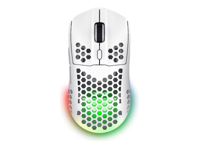 Trust : SOURIS GAMING SANS FIL HELOX ULTRA LEGERE - BLANCHE