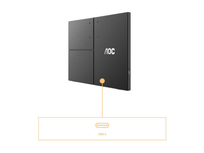 AOC : AOC MONITOR 15.6 WLED IPS 1920X1080 60HZ 4MS USB-C