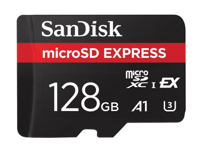 SANDISK : EXPRESS MICROSD card 128GB UP TO 880MB/S READ 480MB/S WRITE