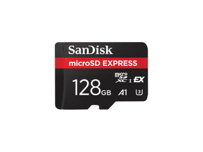 SANDISK : EXPRESS MICROSD card 128GB UP TO 880MB/S READ 480MB/S WRITE