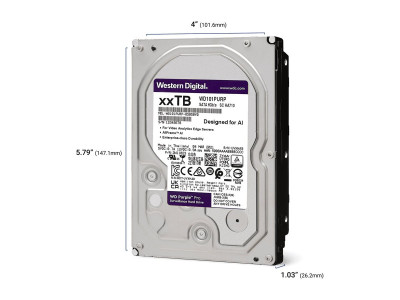 Western Digital : 10TB PURPLE PRO 256Mo 3.5IN SATA