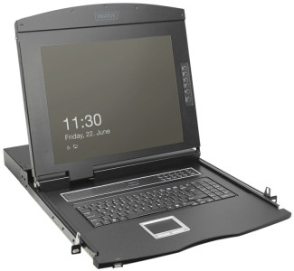 DIGITUS Modulare HD LCD KVM Konsole mit 48,26 cm (19