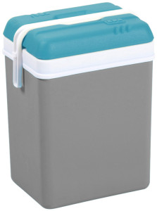Glacière en plastique EDA, 15 litres, gris/bleu lagon