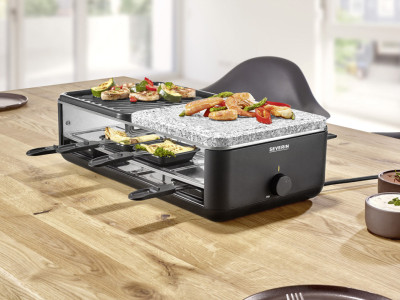 SEVERIN Raclette-gril RG 2366, pierre et plaque de cuisson
