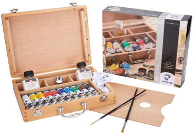 ROYAL TALENS Van Gogh Holzkoffer-Set Ölfarben Basic