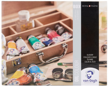 ROYAL TALENS Van Gogh Holzkoffer-Set Ölfarben Basic